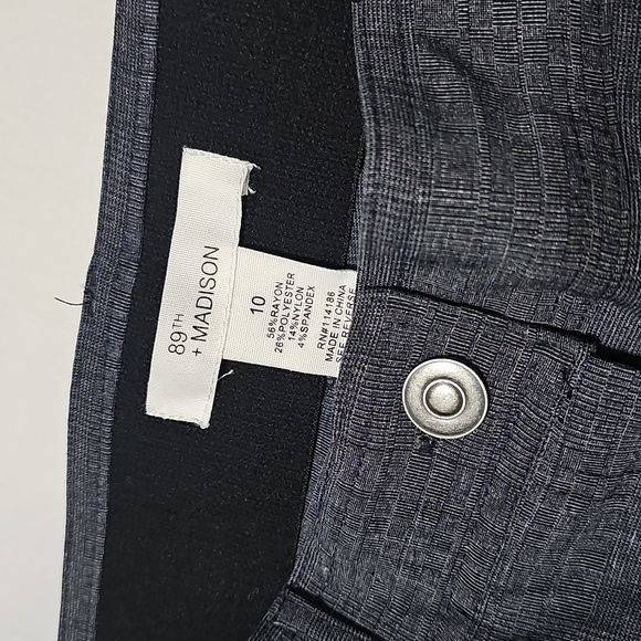 89th + Madison Dark Gray Slim Fit Pants Size 10 - Picture 3 of 5